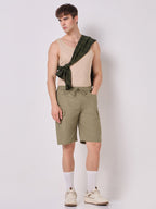 Dori Side Pocket Bermuda Shorts Olive 7