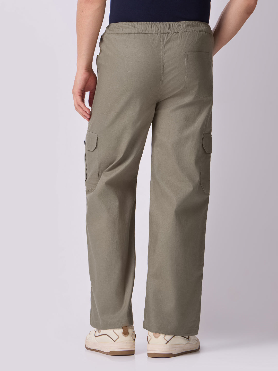 Dori Side Pocket Cargo Trousers Moss Green 4