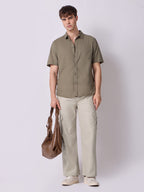 Dori Side Pocket Cargo Trousers Beige 7