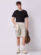 Dori Side Pocket Bermuda Shorts Stone Beige 7