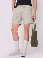 Down-Fold Cuff Shorts Stone Beige 1
