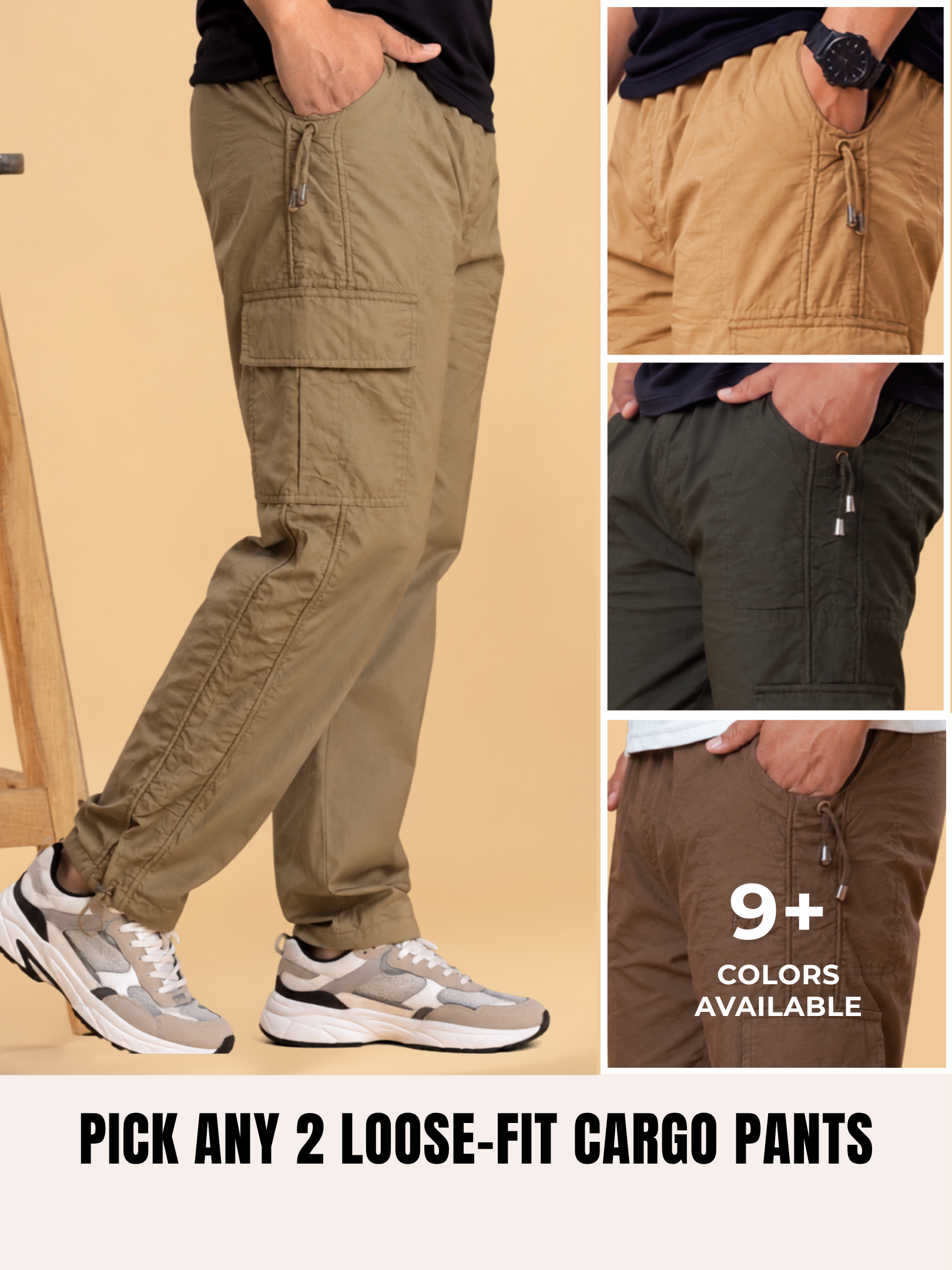 Pick Any Two Loose Fit Cargo Pants