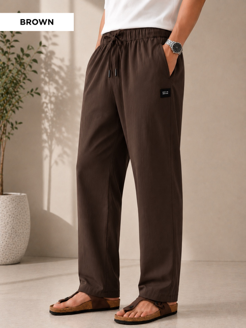 Brown Loose-fit Pyjama Pants
