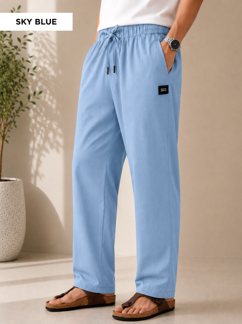 Sky Blue Loose-fit Pyjama Pants