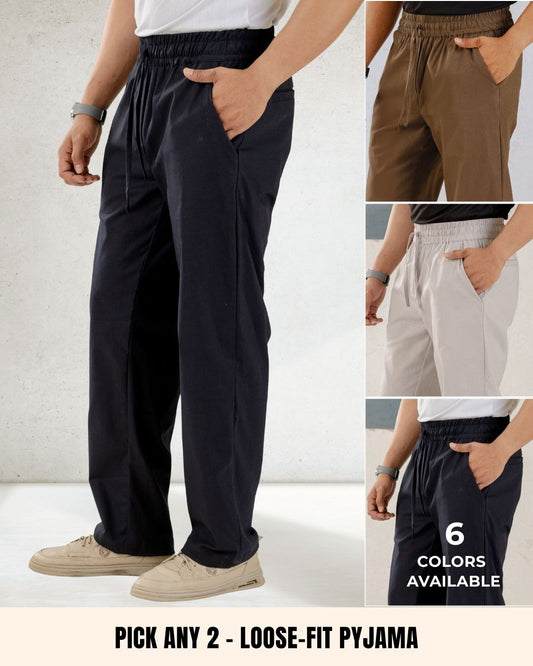 Premium Linen Loose-Fit Pyjama – Pick Any 2 @ ₹1599