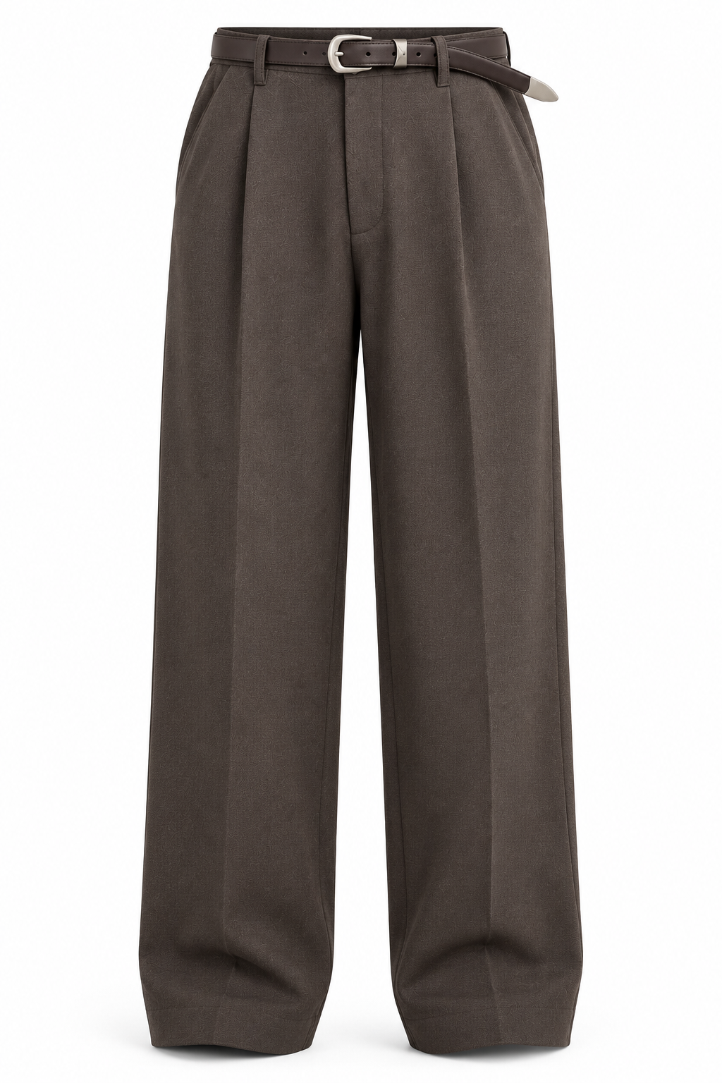 Men's Korean Style Pleated Wide-Leg Trousers | Relaxed Fit