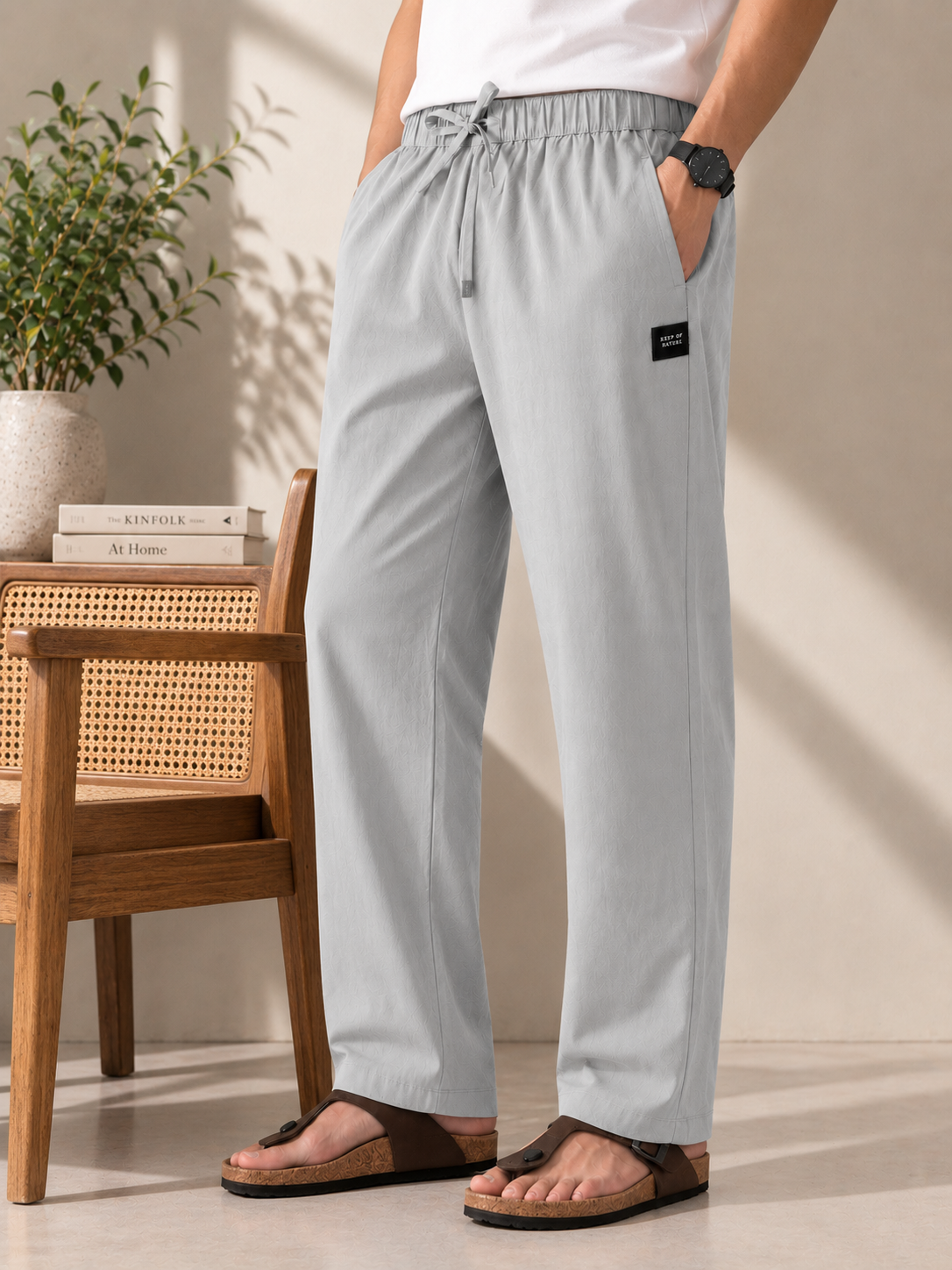 Grey Loose-fit Pyjama Pants